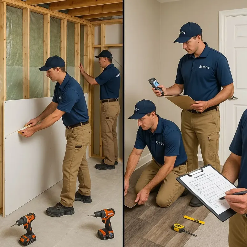 Repairs and Reconstruction process in East Massapequa, NY